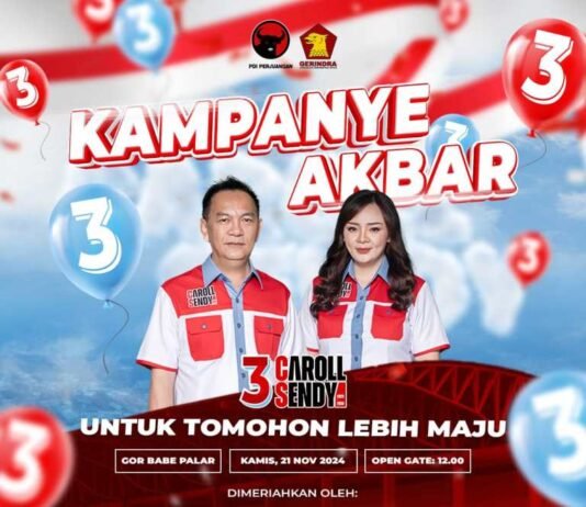 Besok Kampanye Akbar CS-SR, Paslon akan Long March Sapa Masyarakat Tomohon