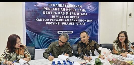 BI Gandeng Bank Mandiri dan BSG, Kerjasama SKM di Tiga Kabupaten Kepulauan Sulut