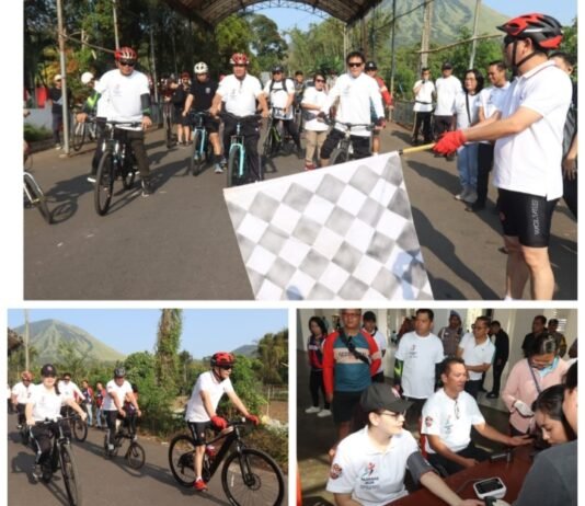 Semarak Haornas 2026, Wali Kota Tomohon Lepas Fun Bike Keliling Kota